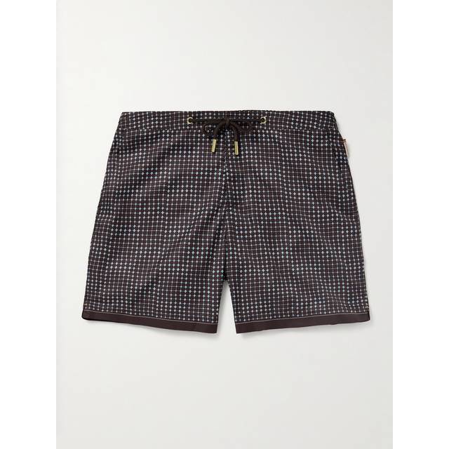 Orlebar Brown - Bulldog Straight-Leg Mid-Length Printed Recycled Swim Shorts - Men - Brown - UK/US 36