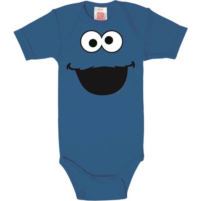 Logoshirt - sesame street - cookie monster face - babygrow - baby romper - body