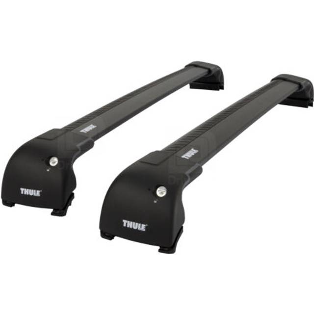 Thule Roof Bars for Fiat Fullback (Double Cab) 2016 - 2019 (Fixed Point Roof) | WingBar Edge Black Aluminium Car Roof Rack
