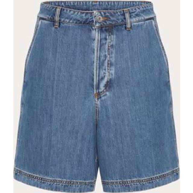 Valentino Garavani Women's Denim Bermuda Shorts in Blue | Size 50 | 5V3DD03FAA3 Color 558 (50)