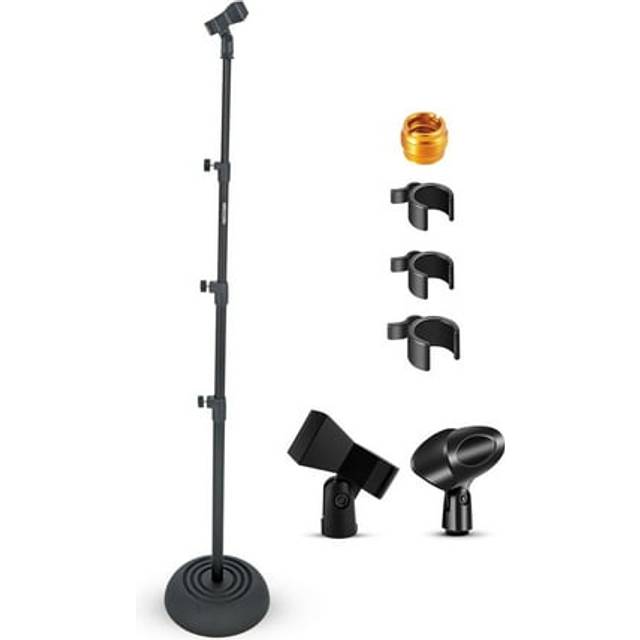 5Core Mic Stand Floor Adjustable Universal Heavy Duty Microphone Stands Round Base Soporte De micrfono - MS RBP 3T