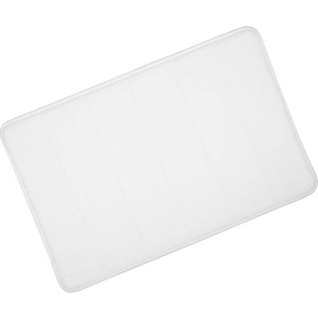 RJM Home Edition Extra-Large Microfibre Memory Foam Bath Mat, White