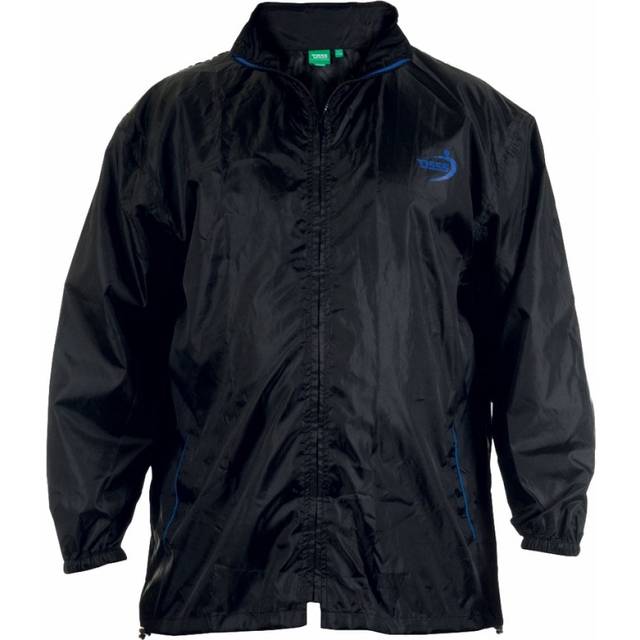 (4XL, Black) Duke D555 Mens Zac Big Tall Packaway Weather Proof Rain Hooded Jacket Coat Top