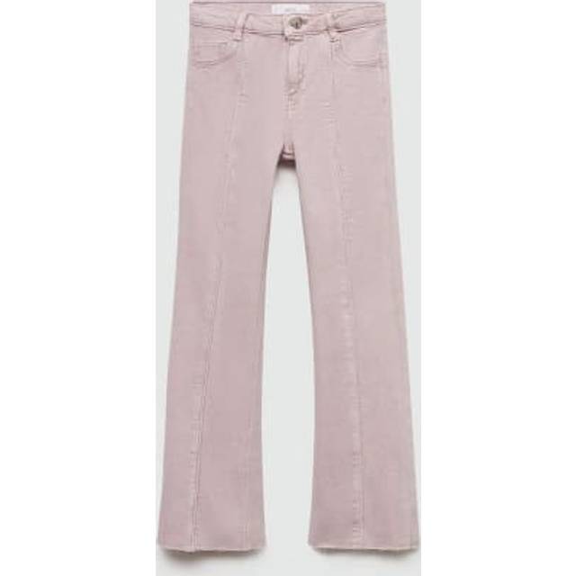 Mango Kids' Surf Denim Trousers, Pastel Purple