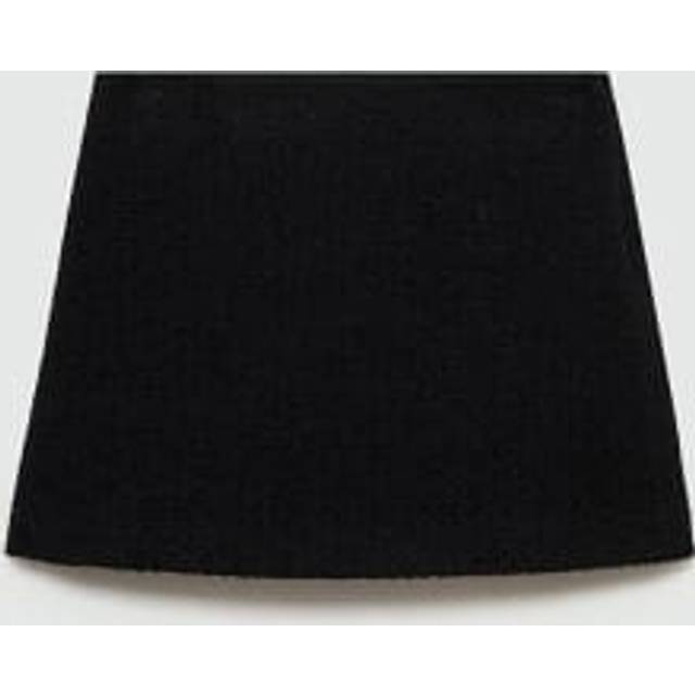 Mango Wintour Tweed Mini Skirt, Black