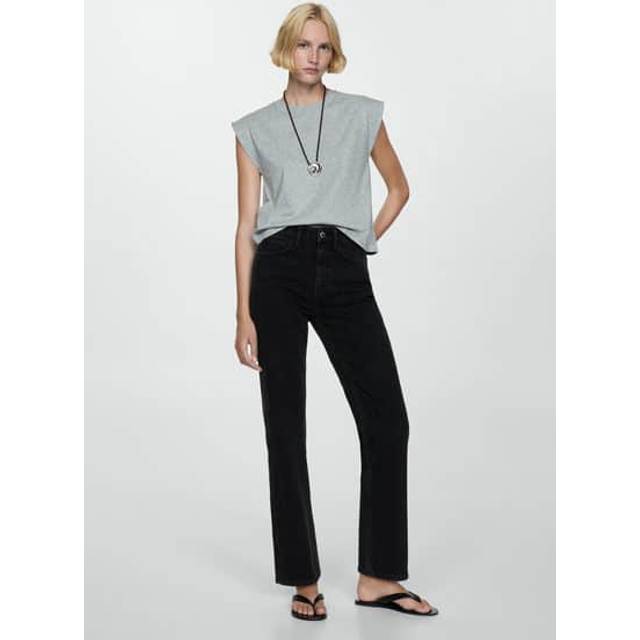 Mango Straight Fit Jeans Black - Mango - Size: 22