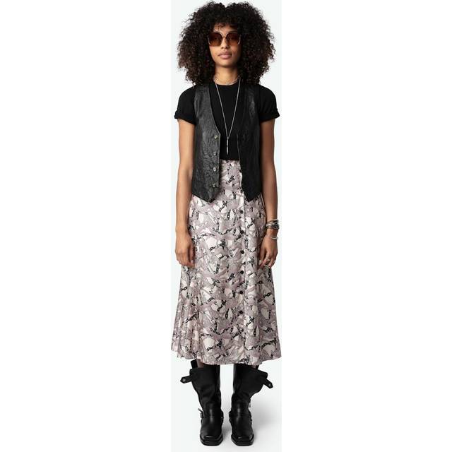 Zadig & Voltaire June Twill Wild Chaines Silk Skirt