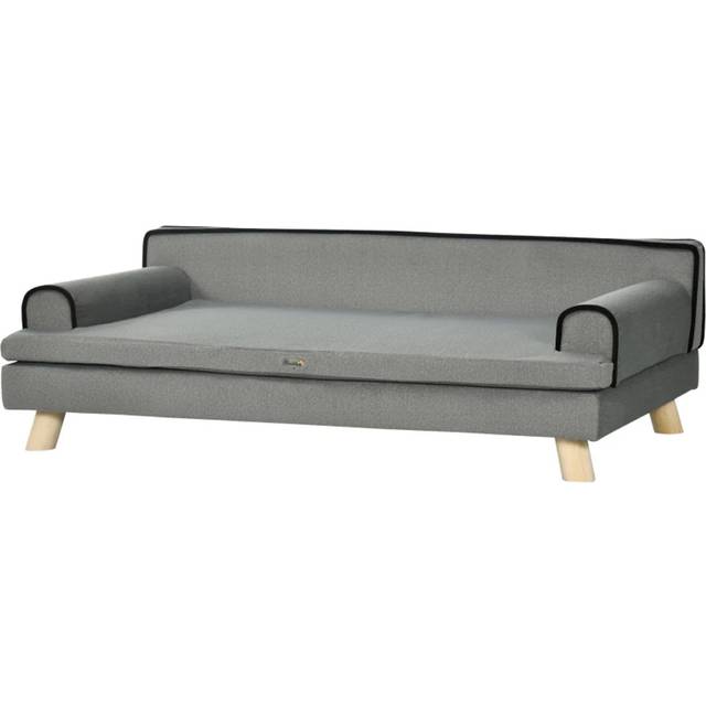 PawHut Grey Large and Medium Dogs Fabric Pet Sofa - More than 100cm