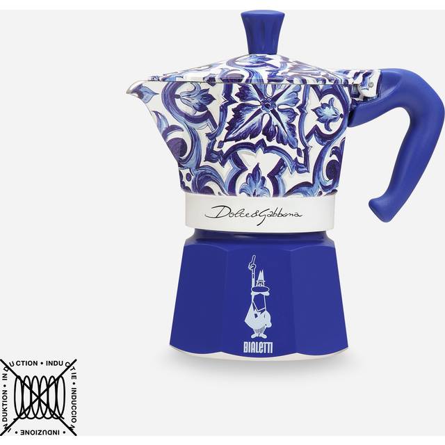 Bialetti Dolce & Gabbana Moka Express Hob Espresso Coffee Maker, Mediterranean Blue