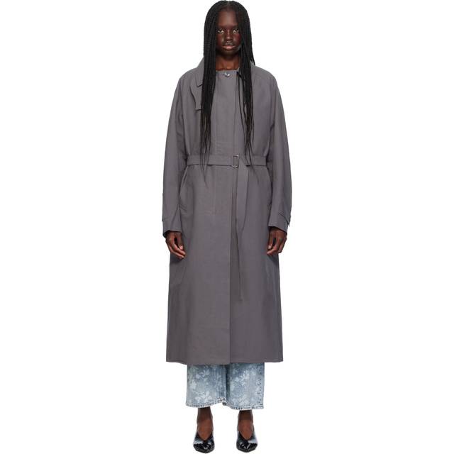 Holzweiler Gray Elsa Trench Coat - 1054 Dk. Grey - L