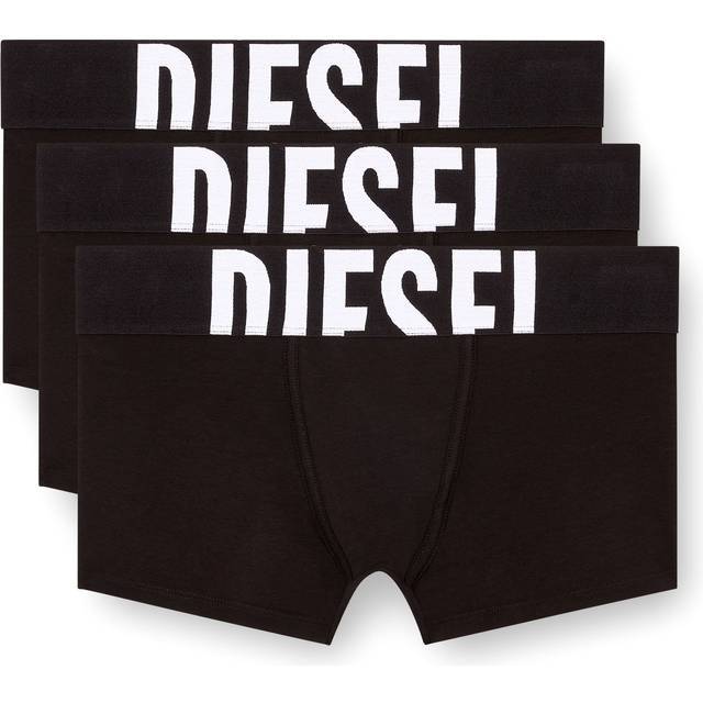 Diesel - Lot de trois boxers en coton stretch - Boxeurs courts - Homme - Noir
