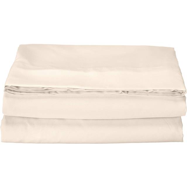 Luxury Flat Sheet on Amazon Elegant Comfort Wrinkle-Free 1500 Thread Count Egyptian Quality 1-Piece Flat Sheet  Queen Size  Cream