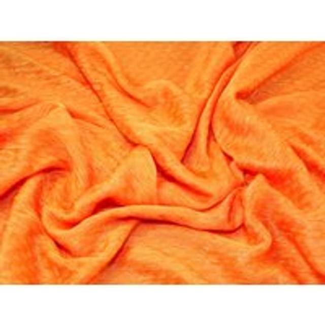 Deadstock Lurex Faux Fur Fabric Orange
