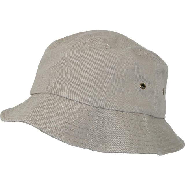 Sportsman Cotton Twill Packable Travel Bucket Hat - Khaki one size (one size)