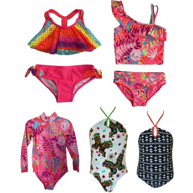 Baby girls swimsuit, kids swimming costume bikini tankini 2 piece 0 - 14 years