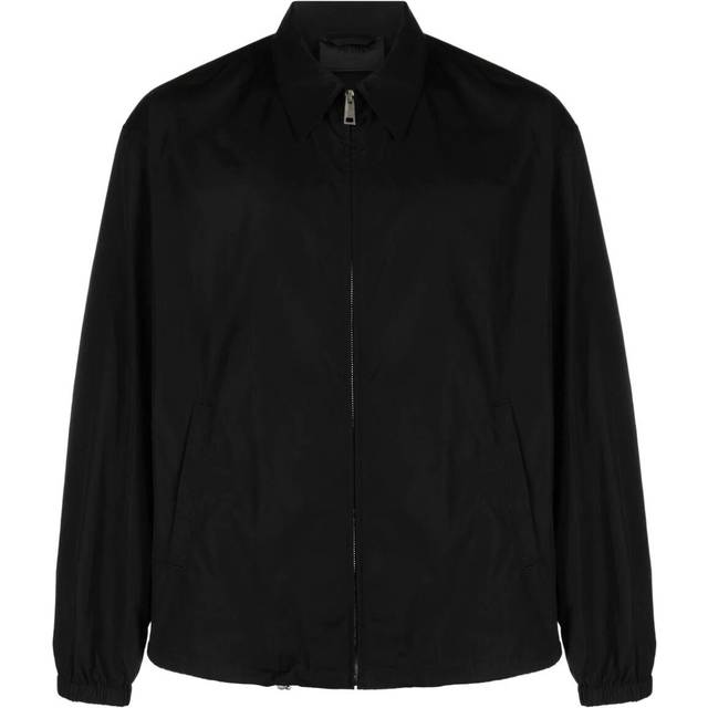 Prada, Jacka, Herr, M, Bomull, Svart Skjortjacka Poplintextur - black (M)