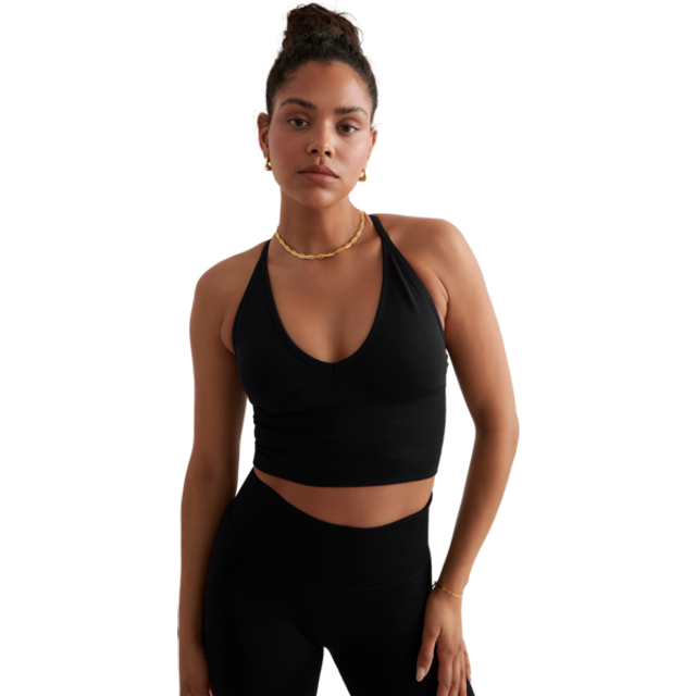 AIM´N Shape Seamless Cross Back Bralette |Svart |M