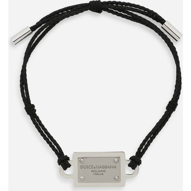 Dolce & Gabbana Cord Bracelet With Branded Tag - Man Bijoux Multi-colored Metal Onesize