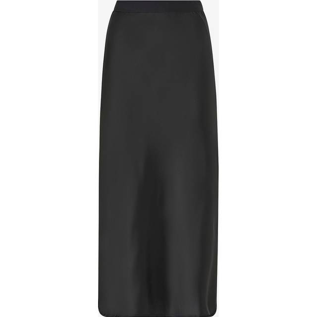 Gina Tricot – Svart midikjol i satin-Svart/a