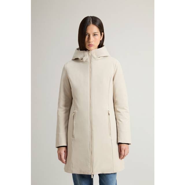 Tech Softshell Duck Down Hooded Coat