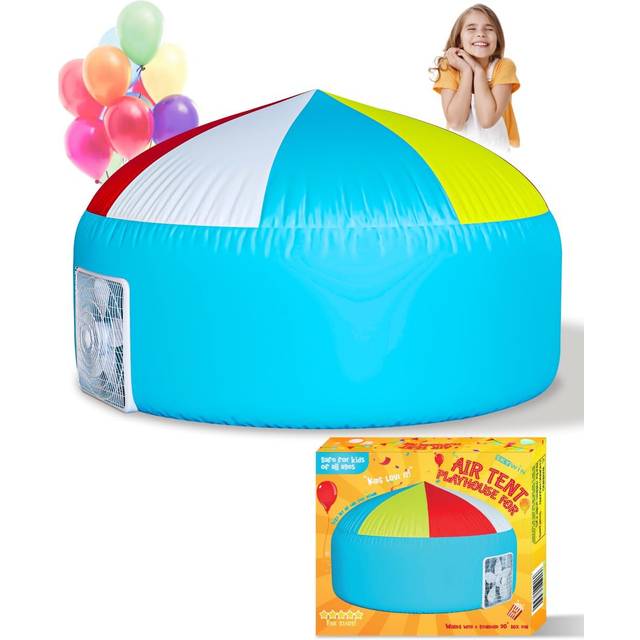 Skywin Air Tent Playhouse for Kids (Multi) - 63 x 40 Inches Inflatable Kids Tent Sets Up and Stores Away in Seconds (Fan NOT Included)