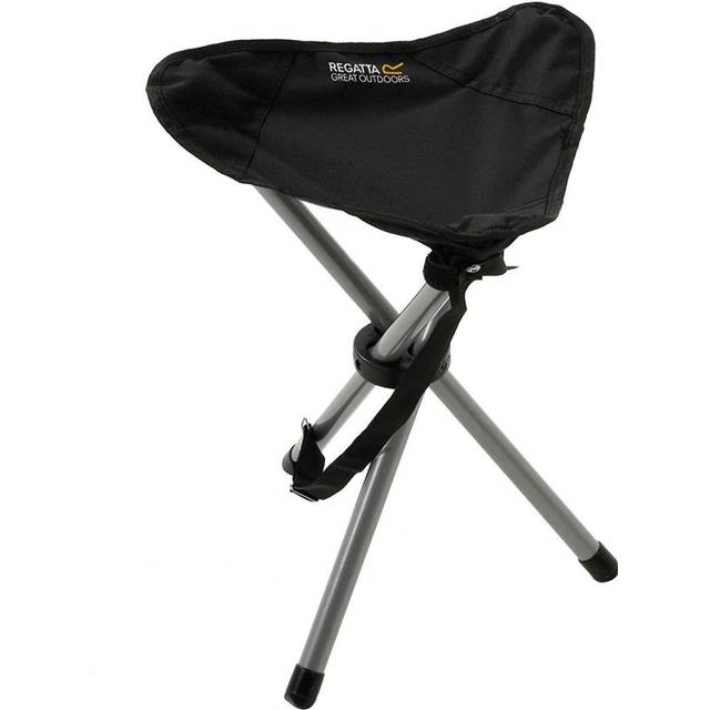 Regatta Ternio Lightweight Folding Tripod Camping And Hiking Stool (Black) - One Size