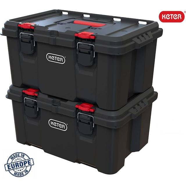 Keter - Stack n Roll x2 Deep Tool Box Case Toolboxes Modular Set ketsnrtb 251492