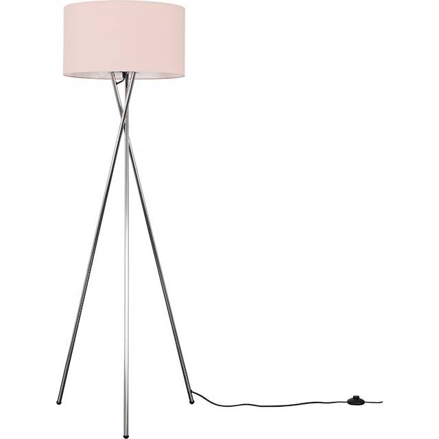 Miron 155cm Camden Tripod Floor Lamp with Large Reni Shade - Chrome (153cm H X 62cm W X 62cm D)
