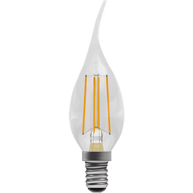 Bell Non Dimmable Bent Tip Clear E14 LED Filament Candle 3.3W
