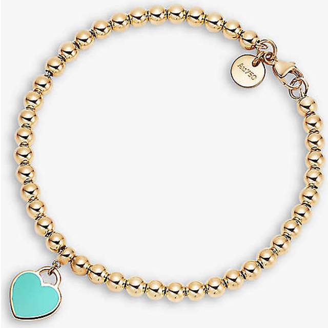 Tiffany & Co Womens 18ct Gold Return To Tiffany&#8482; Extra Small Yellow Beaded Bracelet S