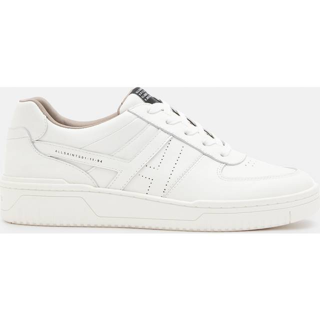 Vix Leather Lace-Up Trainers - White - Founded in London in 1994, AllSaints has been crafting iconic leather pieces for decades. As well as statement jackets, biker boots, and accessories, the brand’s everyday items offer a dose of attitude with distressed detailing, daring prints and the signature Ramskull logo.