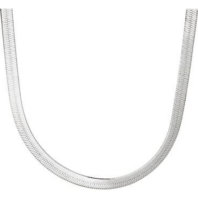 Sterling silver super herringbone chain necklace 18 inches