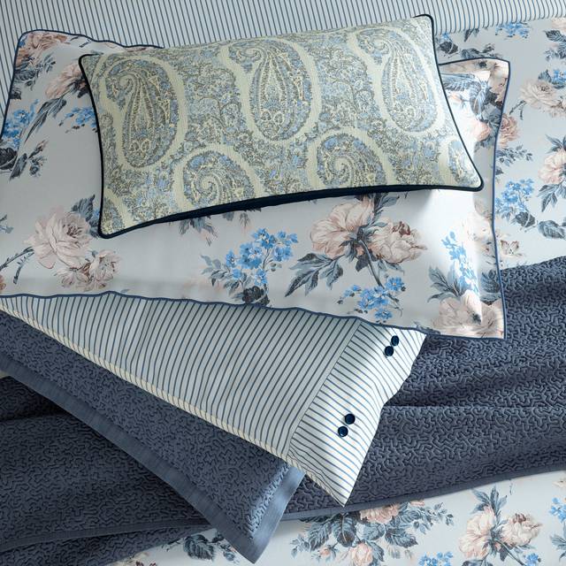 Delphine Standard Pillowcase Pairs Chambray Blue
