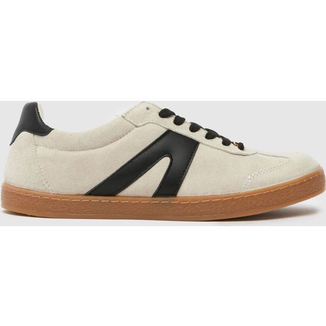 schuh Marnie Suede Gum Sole Trainer Trainers in Off-White
