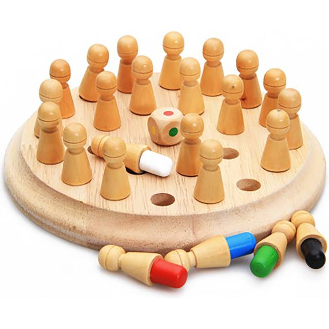 Wooden Memory Match Stick Chess Board Game Puzzle Educational Parent-kids Toy