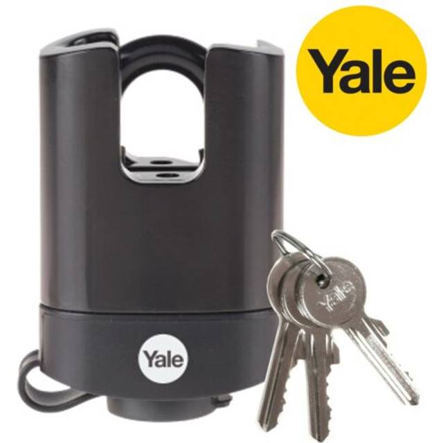 Closed Shackle Padlock Yale High Security Heavy Duty Tool Van Shed Weatherproof