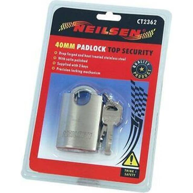 40mm top security padlock lock & 3 keys garage shed chain gate bike motorcycle