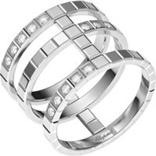 Chopard Ice Cube 18ct White Gold Diamond Triple Ring - 53