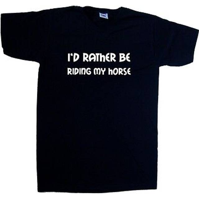 I'd rather be riding my horse v-neck t-shirt