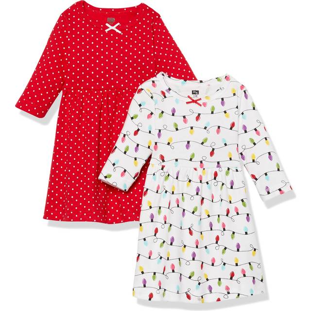 Hudson Baby baby girls Cotton Dresses Casual Dress  Christmas Lights  3T US