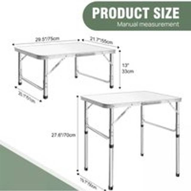 75cm Folding Camping Table Small Lightweight Portable Outdoor Picnic Aluminium Legs