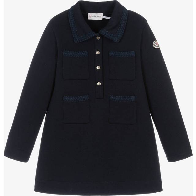 Moncler Enfant Girls Pocket Polo Dress in Navy 6 Years Blue By Childsplay Clothing