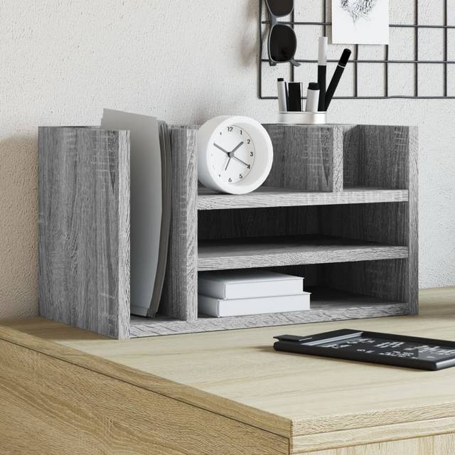 vidaXL Desk Organiser Grey Sonoma 44.5x24x25 cm Engineered wood - grey sonoma