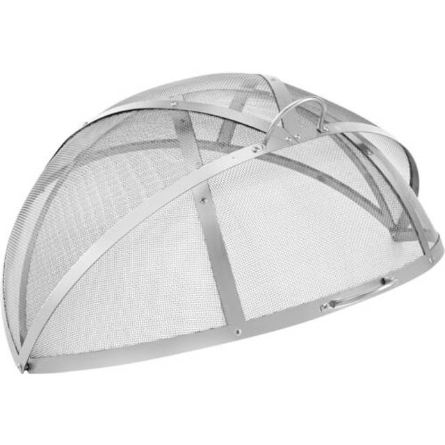 VEVOR Firepit Spark Screen Lock, 914,4 mm Diameter, Outdoor Firepit Ring Lock Runt Tillbehör, Fire Pit Metal Cover, Lättöppningsbar Rostfritt stål Fire Ring Covers för Utomhus Firepits Backyard