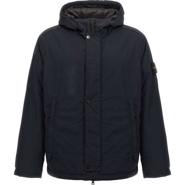 Stone Island Micro Twill Primaloft Hooded Jacket Navy