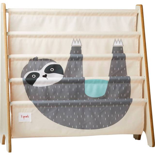 3 Sprouts Kids Book Rack - Space-Saving Bookshelf for Children's Room - Toddler Bookcase Organizer  Book Shelf Ages 3+  Sloth