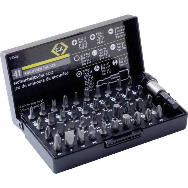 CK Tools T4508 Security Screwdriver Bit Set (25mm) 41 Piece Set