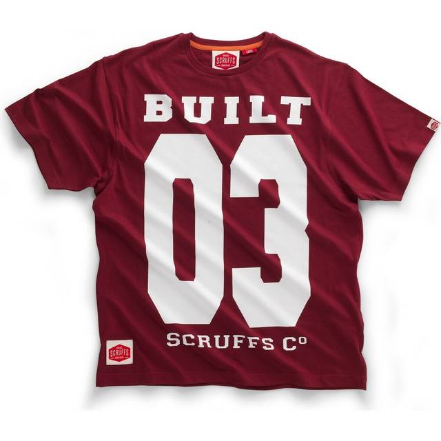 Scruffs built 03 work & casual t-shirt - maroon - medium - t52876