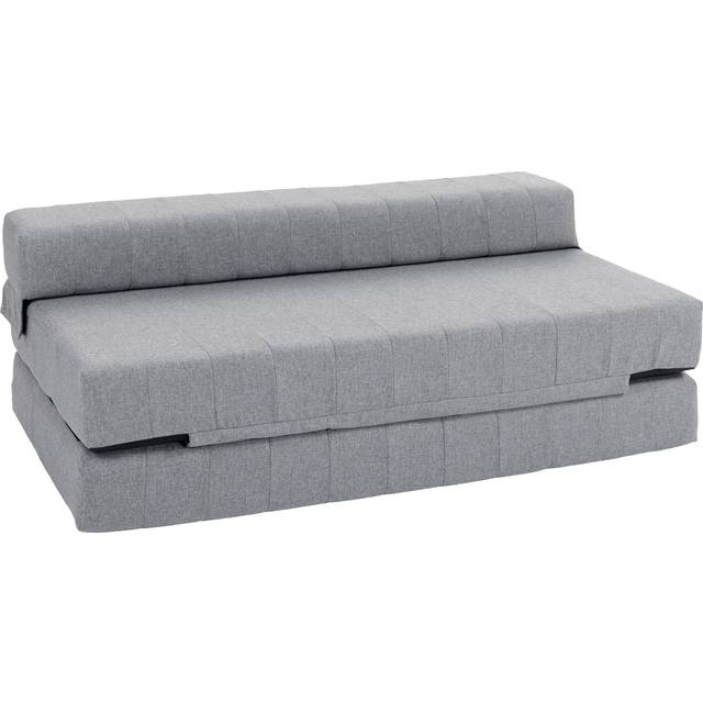 Bäddsoffa Hopfällbar Gästsäng Dubbel 138 x 80 x 50 cm Grå