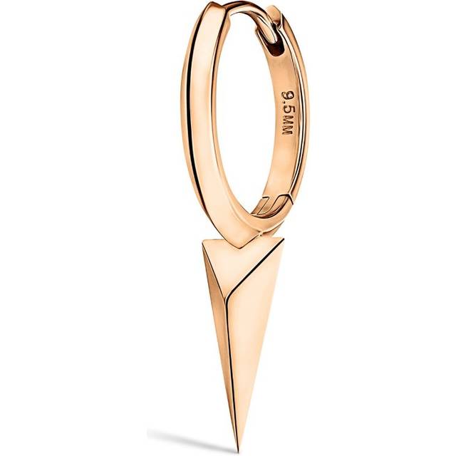 Maria Tash Rose Gold Faceted Single Long Spike Hoop Earring - 9.5mm
